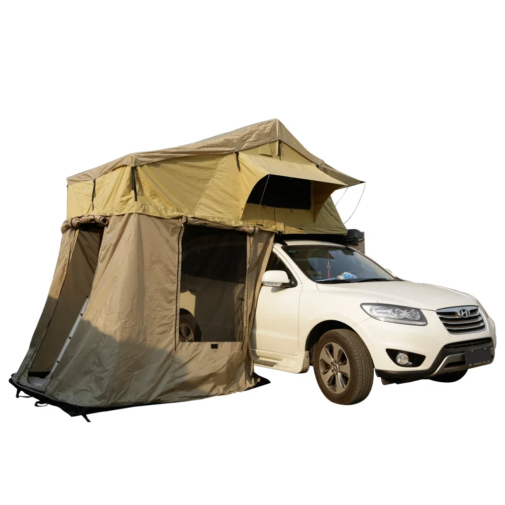 Outdoor 2-5 Personcar Camping Weiches Dachzelt Dachzelt Autoschale 3-4 Personen Zelt auf dem Dach des Autos