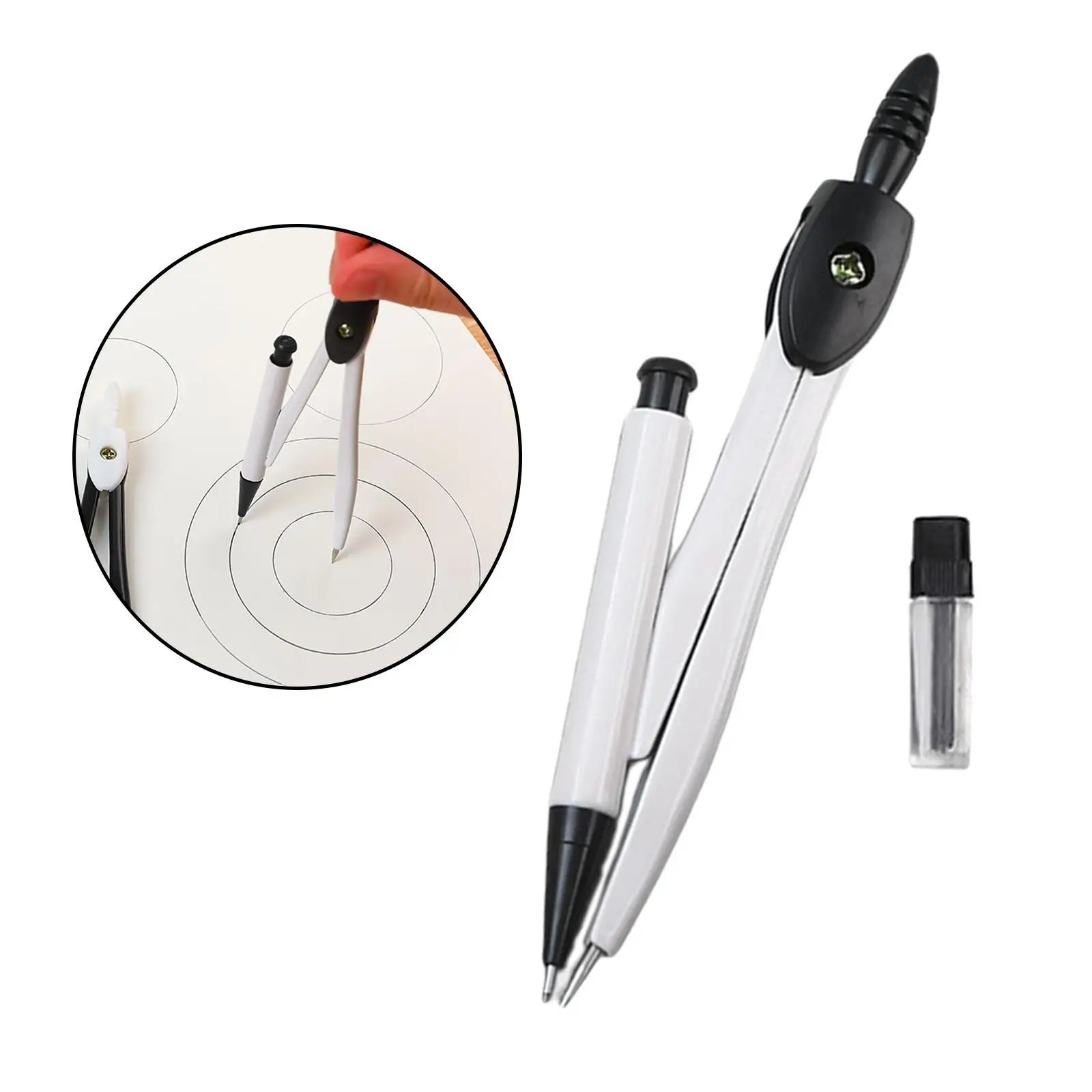 Professional Metal Compasses with Storage Case Mechanical Pencil with Refill for School Office Stationery Supplies