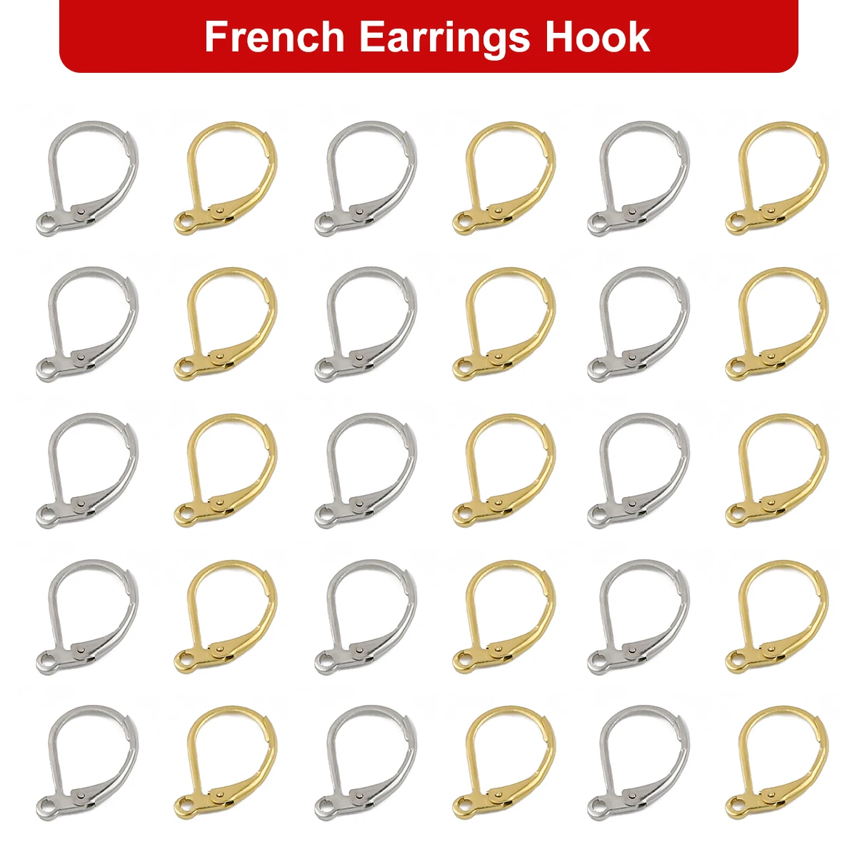 10x15mm 20pcs/lot Interchangeable Lever French Earrings Hooks Anti-Allergy Dangling Earrings Wire Accessories For Jewelry Making