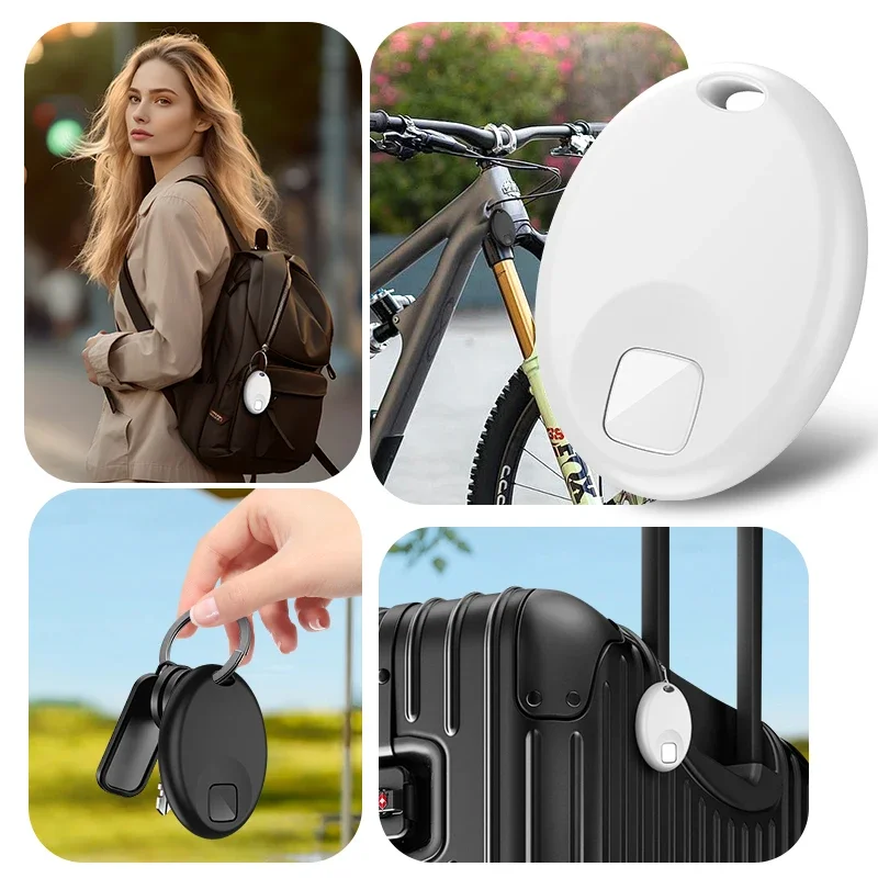 جهاز تعقب صغير ذكي AirTag مزود بتقنية البلوتوث ونظام تحديد المواقع لنظام IOS Find My App لمكافحة خسر تذكير مفتاح طفل الحيوانات الأليفة الأمتعة على ظهره مكتشف