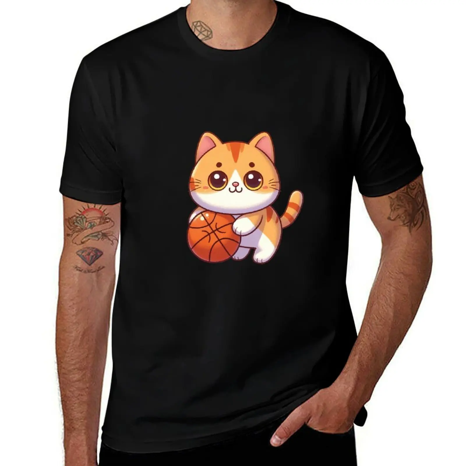 

Basketball cat hug T-Shirt funny costumes graphic t shirt vintage customs design your own plain white t shirts men