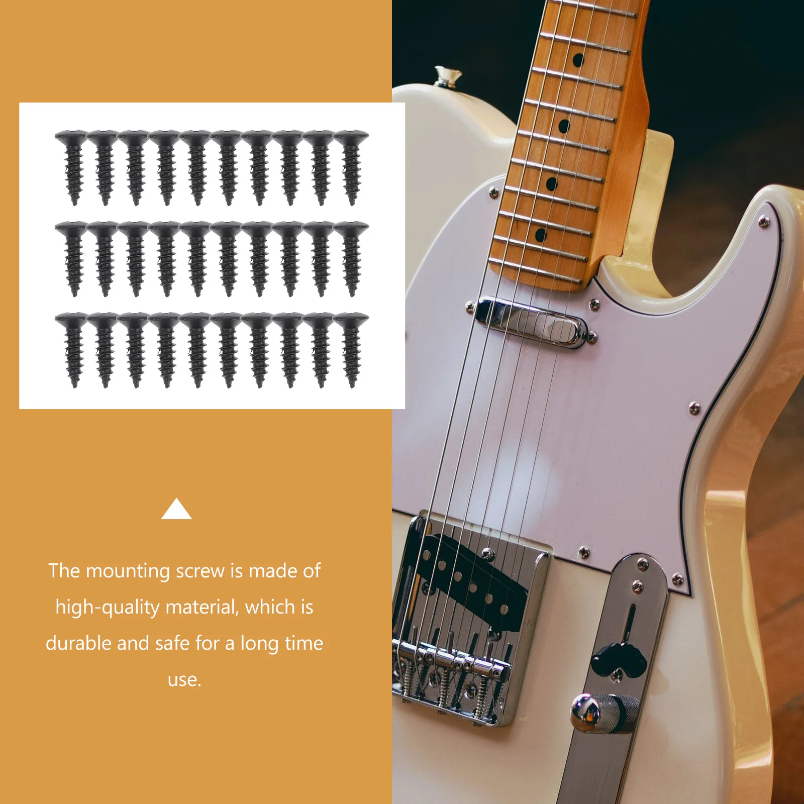 

30pcs Electric Guitar Pickguard Screws Sturdy Small Mounting Fixing Accessories For Electric Bass Guitar Instrument Durable Long