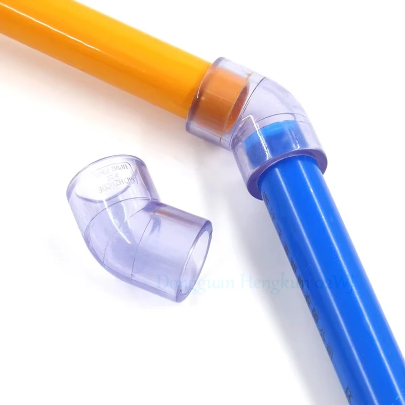 

20-110mm Blue Transparent UPVC Pipe Connectors for Garden Irrigation/Aquarium Fish Tank Drainage Tube Fittings
