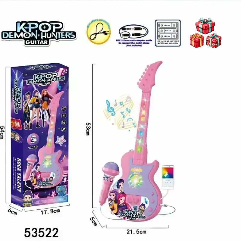 Cadeau du Nouvel An Kpop Demon Musique Microphone Jouet pour Enfants avec Microphone léger Peut jouer des Chansons Jouet Cadeaux d'Halloween et de Noël