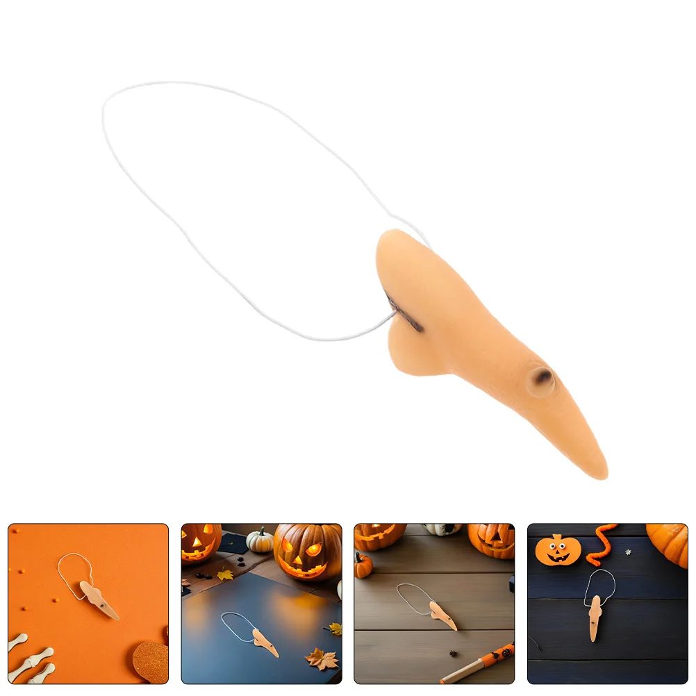 

10Pcs Witch Nose Prosthetic Reusable Fake Chin for Spooky Party Theatrical Performance Holiday Celebration Costume Prop