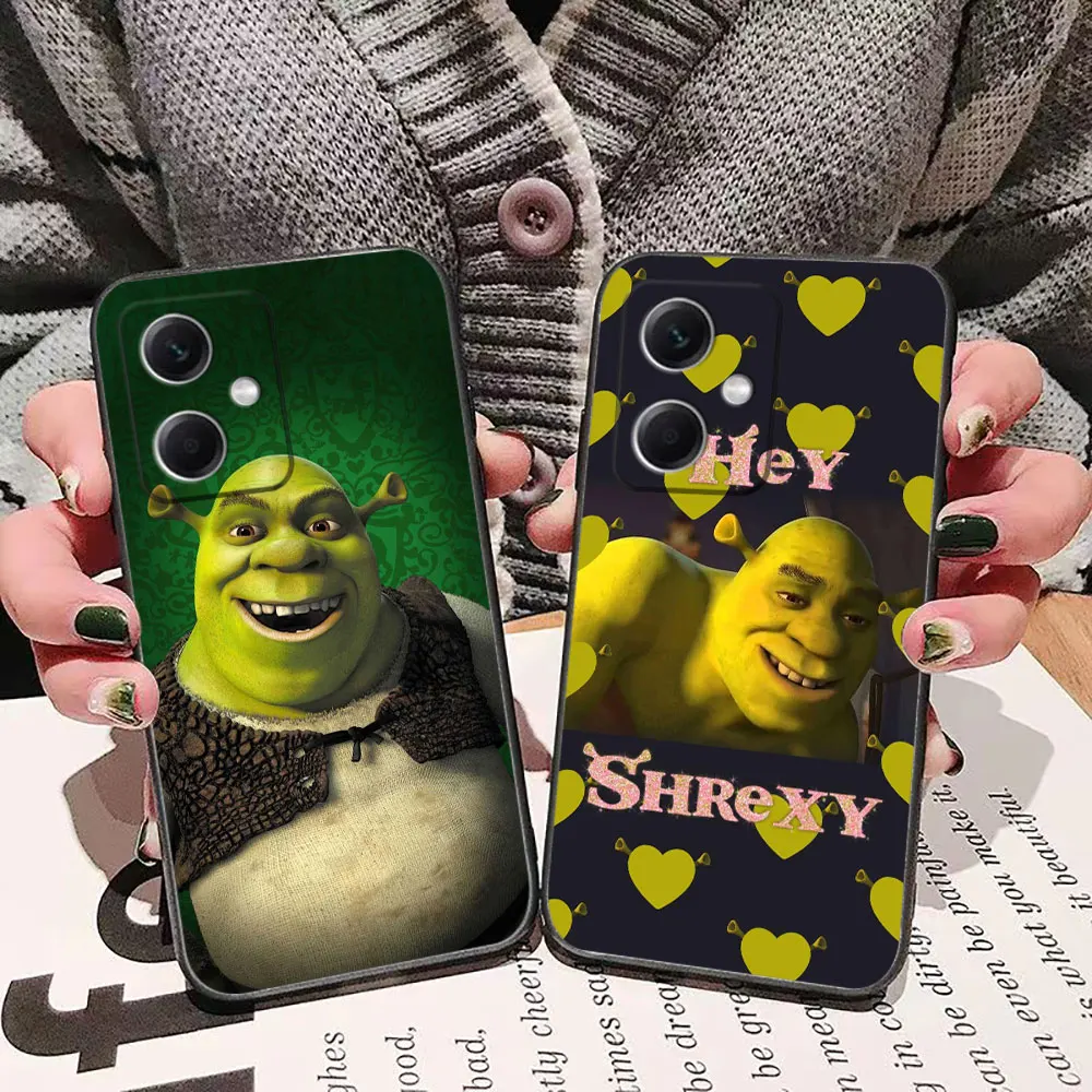 Happy Monster S-Shrek Phone Case For Redmi Note 13 12 12S 11 11T 11S 10 9T 9S 9 8 8T 7 6 Pro 5G 4G Soft Case Funda Shell Capa