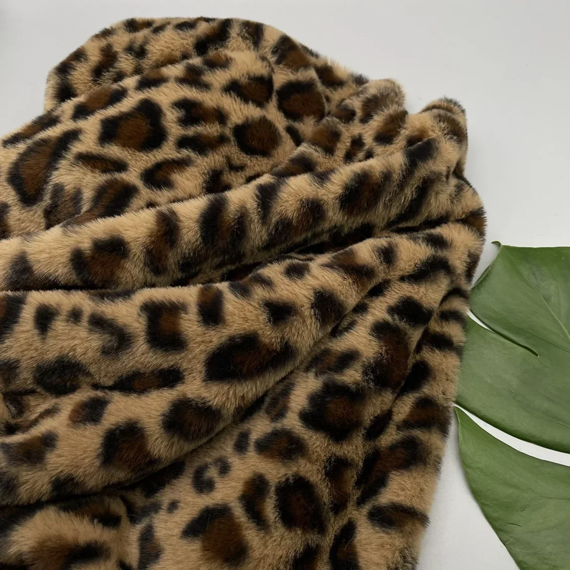 Imitation Otter Rabbit Hair Fur Fabric Leopard Print Plush Clothing Toys Scarves Bags Carpets DIY Interior Decoration Fabric - Image 5