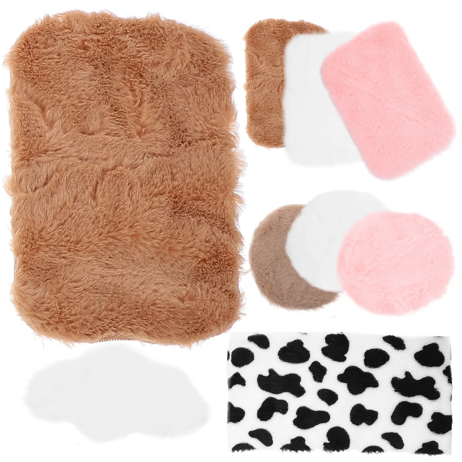 9 Pcs Mini Rug Miniature Carpet Micro Landscape Models Round Manual House Decoration Cloth Rugs Small Accessory Child