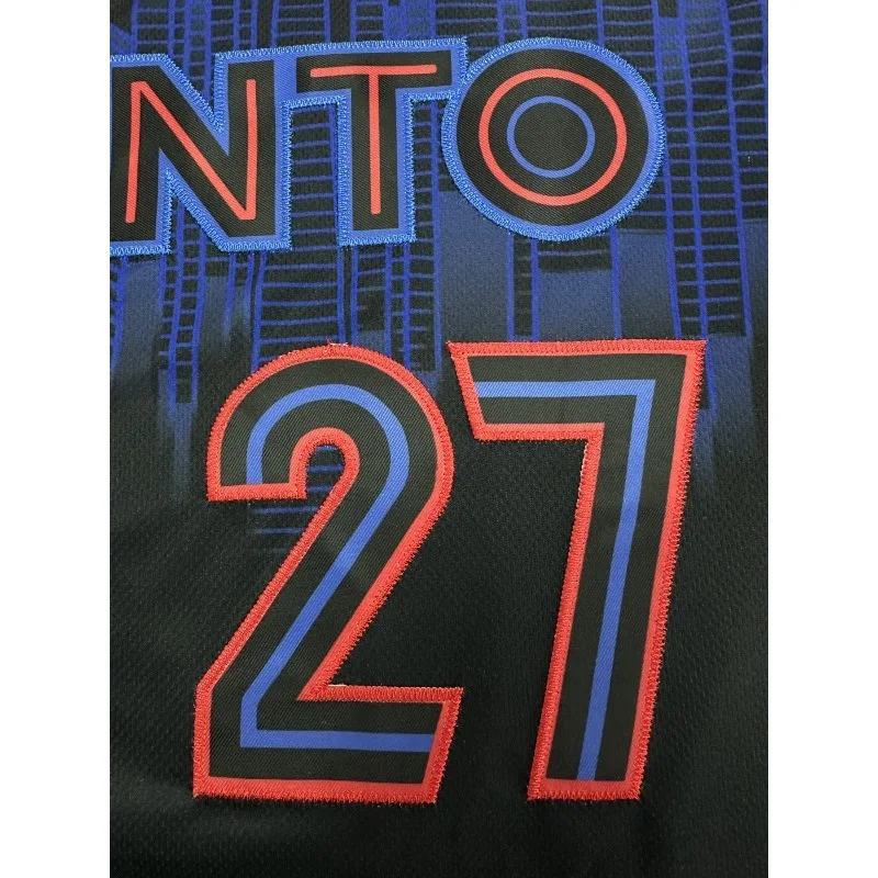 Men's Toronto #27 Embroidered Baseball Jersey Loose Fit V-Neck Short Sleeve Sports Top for Casual Wear, Outdoor Activities image 6