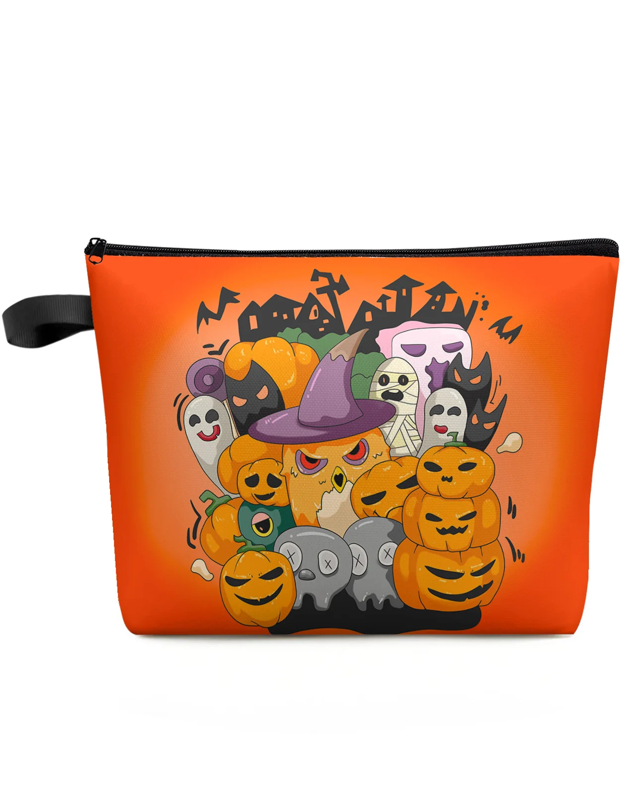 

Хэллоуин Тыква призрак женские косметички Чехлы Женская сумка для хранения на молнии женские маленькие дорожные сумки
