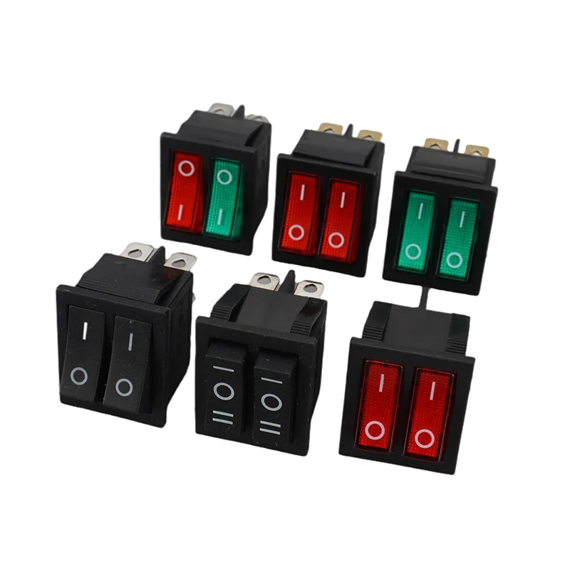1 sztuk KCD8 6PIN 16A 250V 20A 125V podwójny włącznik światła przełącznik kołyskowy wodoodporny ON-OFF KCD6 wyłącznik zasilania łodzi