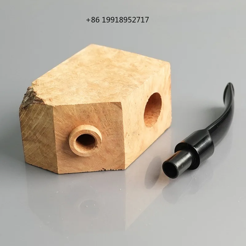 DIY Pipe Making Tobacco Pipe Special Use  Wood Block With Acrylic Mouthpiece And Four Types Choose Luxury Meaningful Gifts
