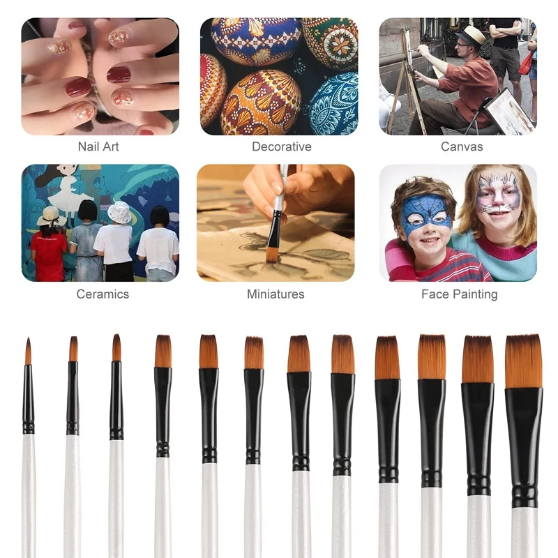 Кисти для акриловых красок Set, художественные Кисти для акриловой акварельной масляной живописи
