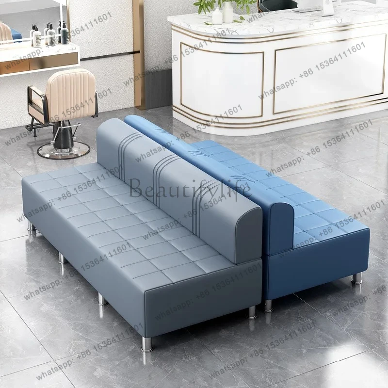 hairdresser lounge sofa barber shop sofa waiting chair Internet celebrity hair salon guests waiting for long special chair