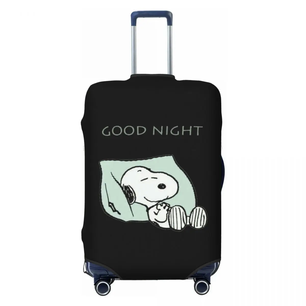 

Custom S-snoopys GOOD NIGHT Suitcase Cover Washable Travel Luggage Covers for 18-32 inch