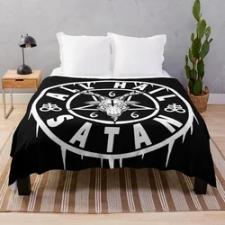 ALL HAIL SATAN - BAPHOMET SATANIC AND OCCULT Throw Blanket Luxury Thicken Thermals For Travel Blankets