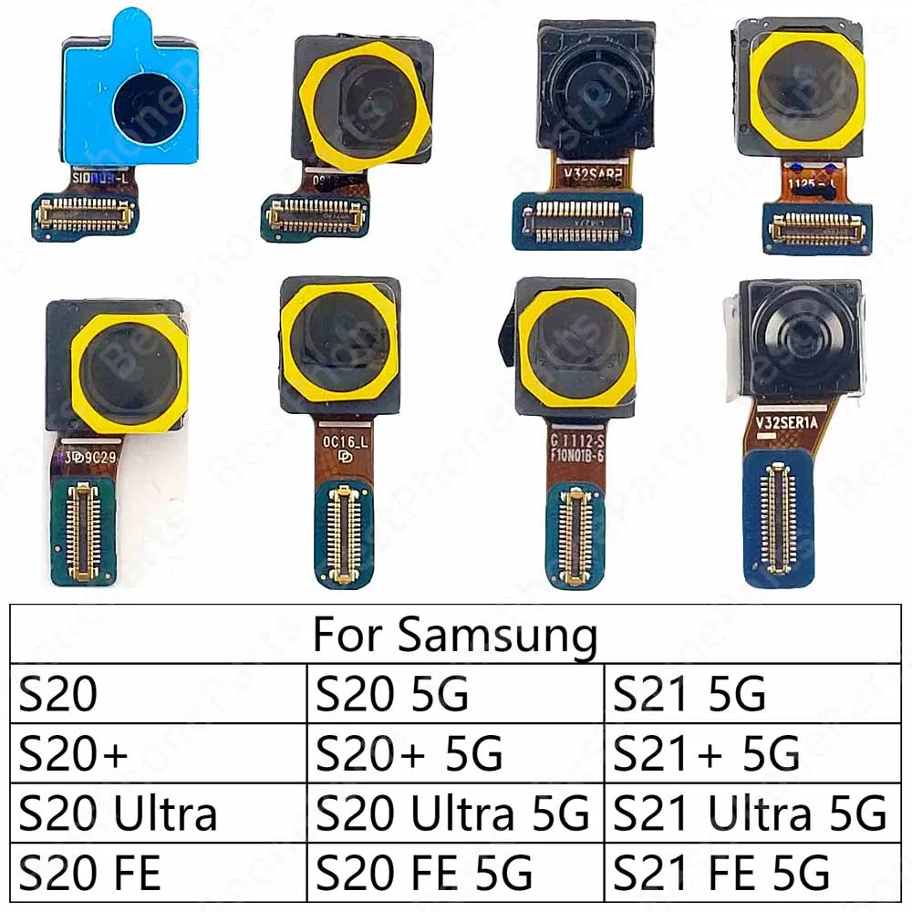 Frontal Camera For Samsung Galaxy S21 Ultra S20 FE S20+ S21+ Plus 5G Selfie Front Camera Module Facing Flex Cable Replacement