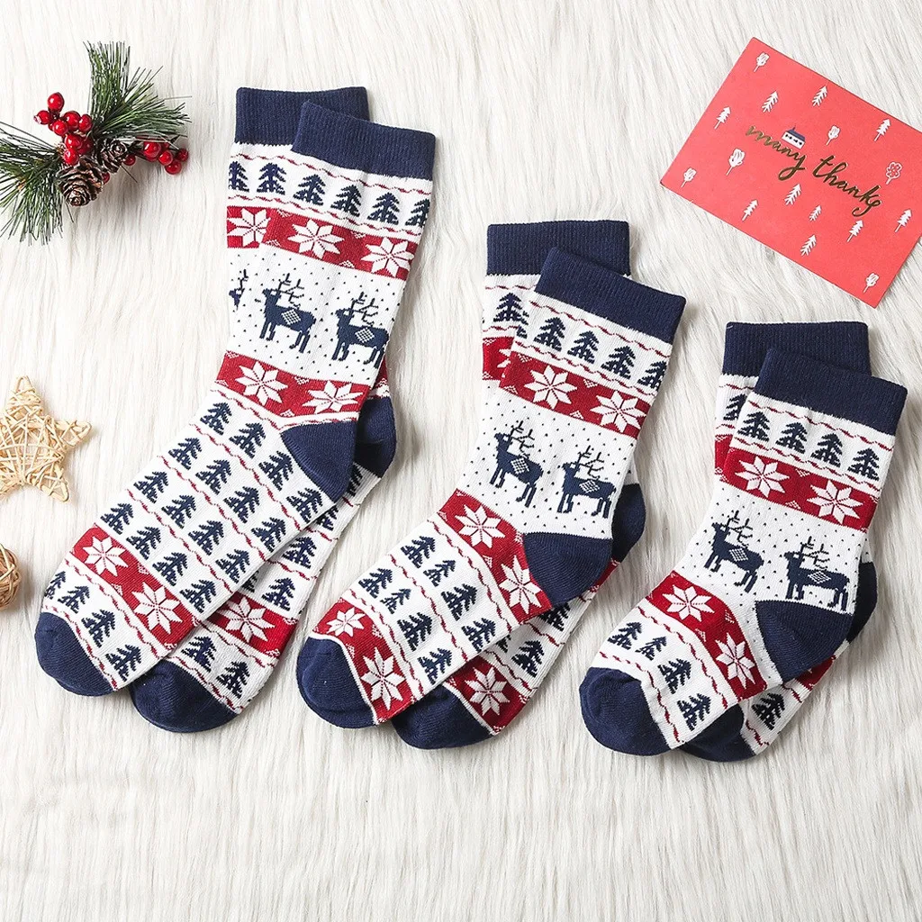 New 2024 Autumn Winter Christmas Cartoon Animal Socks Santa Claus Snow Elk Snowman Xmas Tree Sock Fun Cute Family Christmas Gift