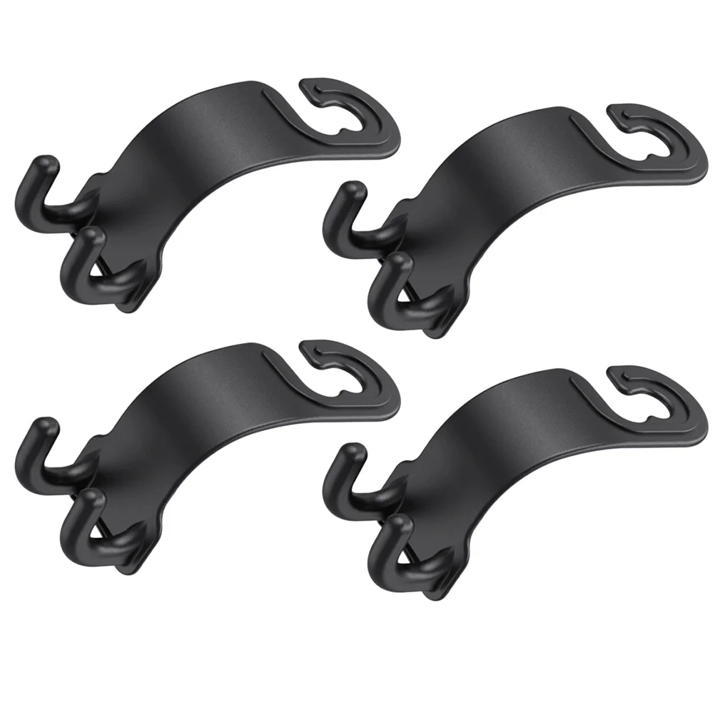 

4 pcs Multifunctional Hooks Durable ABS Car Seat Back Organizer Storage Grocery Umbrella Handbag Bottle Toy Hook Fits SUV Truck