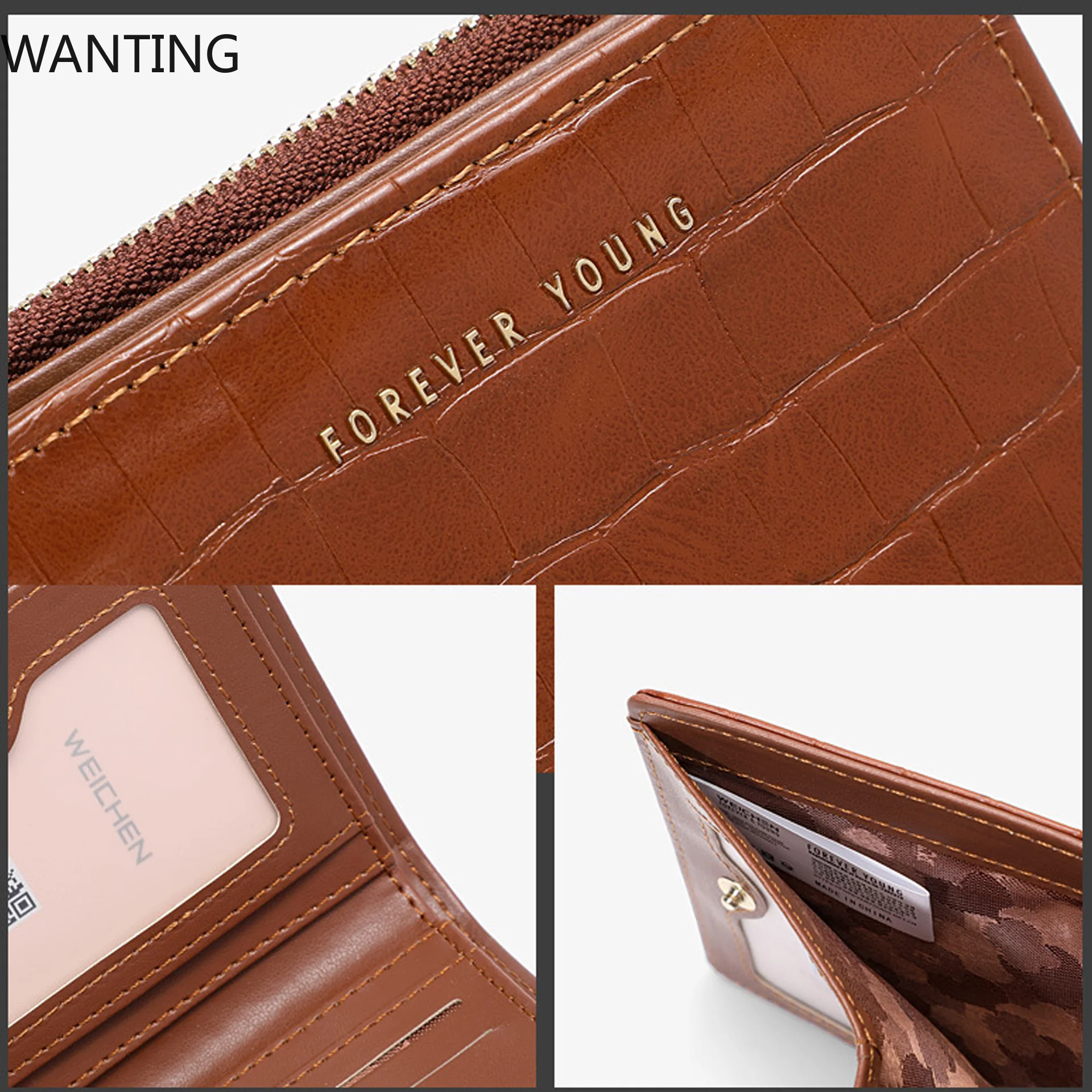 Carteira masculina feminina carteiras versão universal padrão de crocodilo moeda saco de dinheiro bolsa de couro do plutônio carteira titular do cartão saco de dinheiro