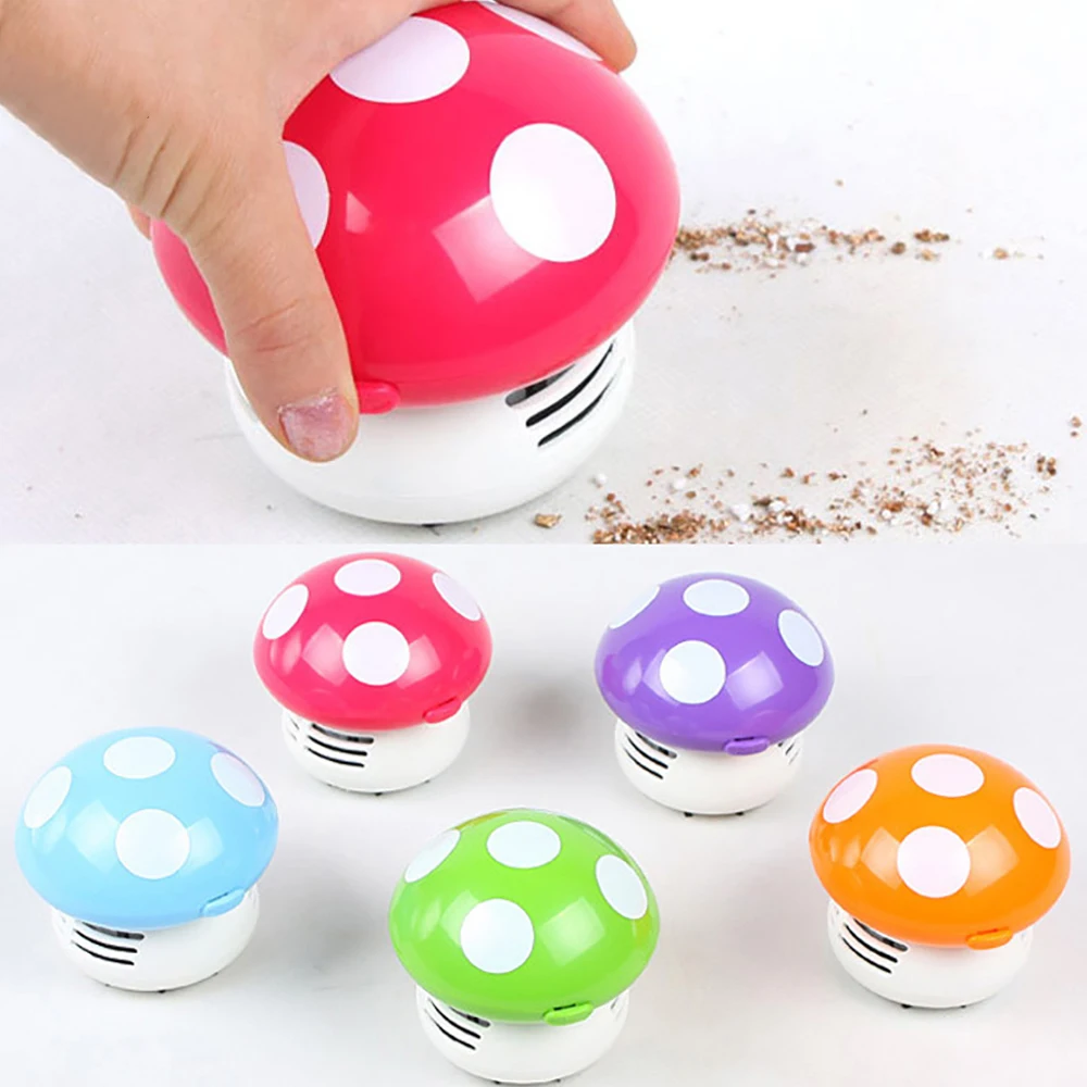 Mini Cartoon Mushroom Dust Removal Office Home Desktop Cleaning Vacuum Cleaner