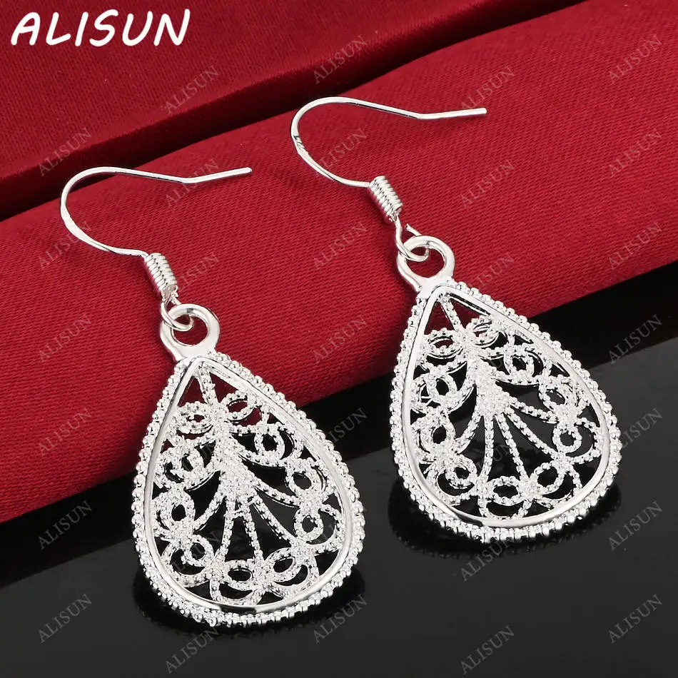 

ALISUN 925 Sterling Silver Retro Pattern Earrings Drop Earrings Anniversary Gift Popular Wild Fashion Romantic Jewelry
