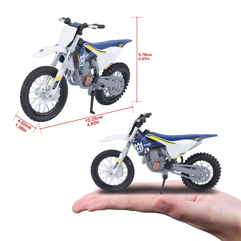 Maisto 1:18 escala husqvarna fc 450 réplicas da motocicleta com detalhes autênticos motocicleta modelo coleção presente brinquedo