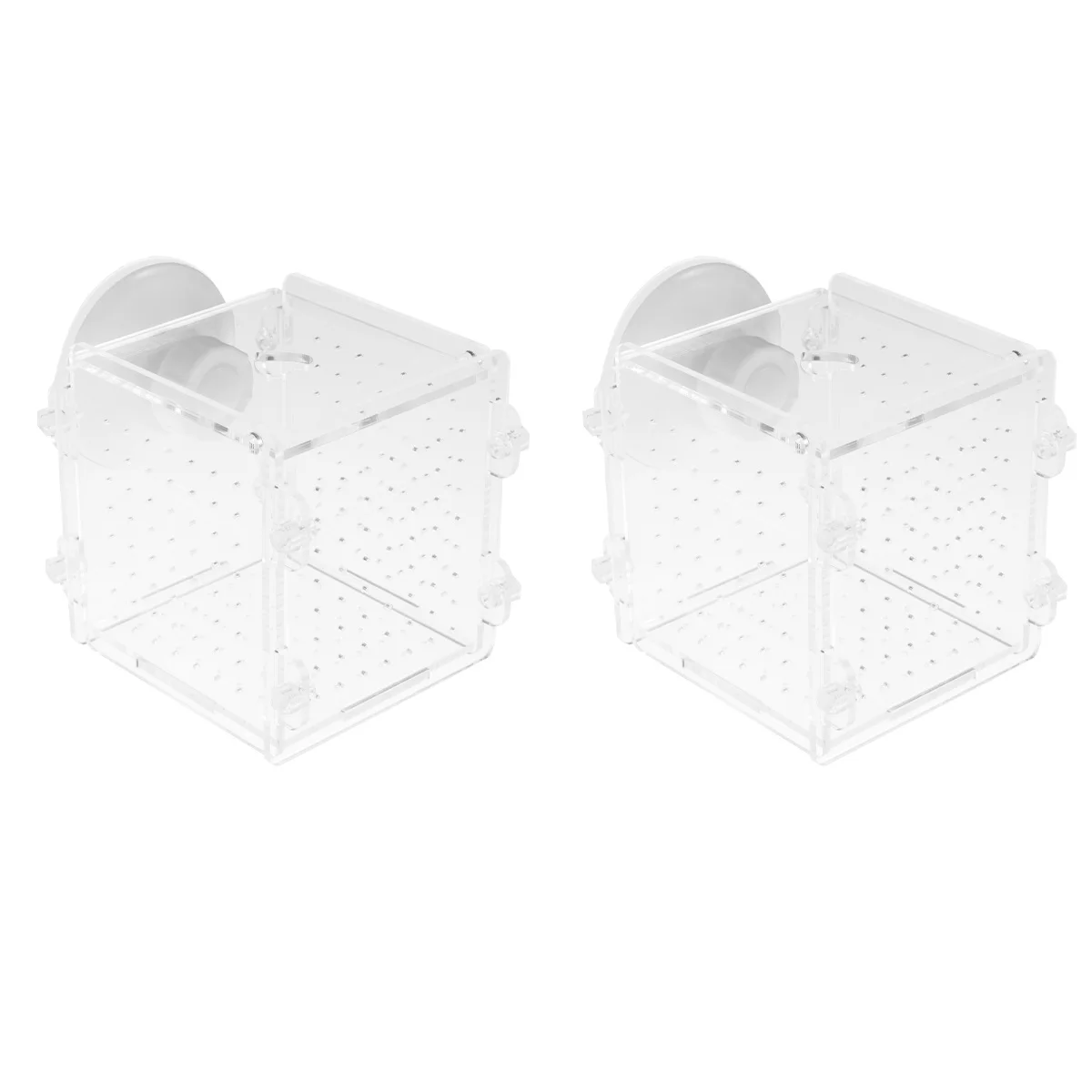 

2Pcs Fish Breeding Isolation Box Acrylic Aquarium Fish Incubator Cage Hatchery Fry Protection Aquarium Pet Supplies