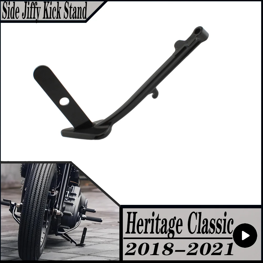

﻿ For Harley Davidson Heritage Classic FLHC 107 2018-2021 FLHCS 114 Motorcycle Kickstand Side Foot Leg Stand Support
