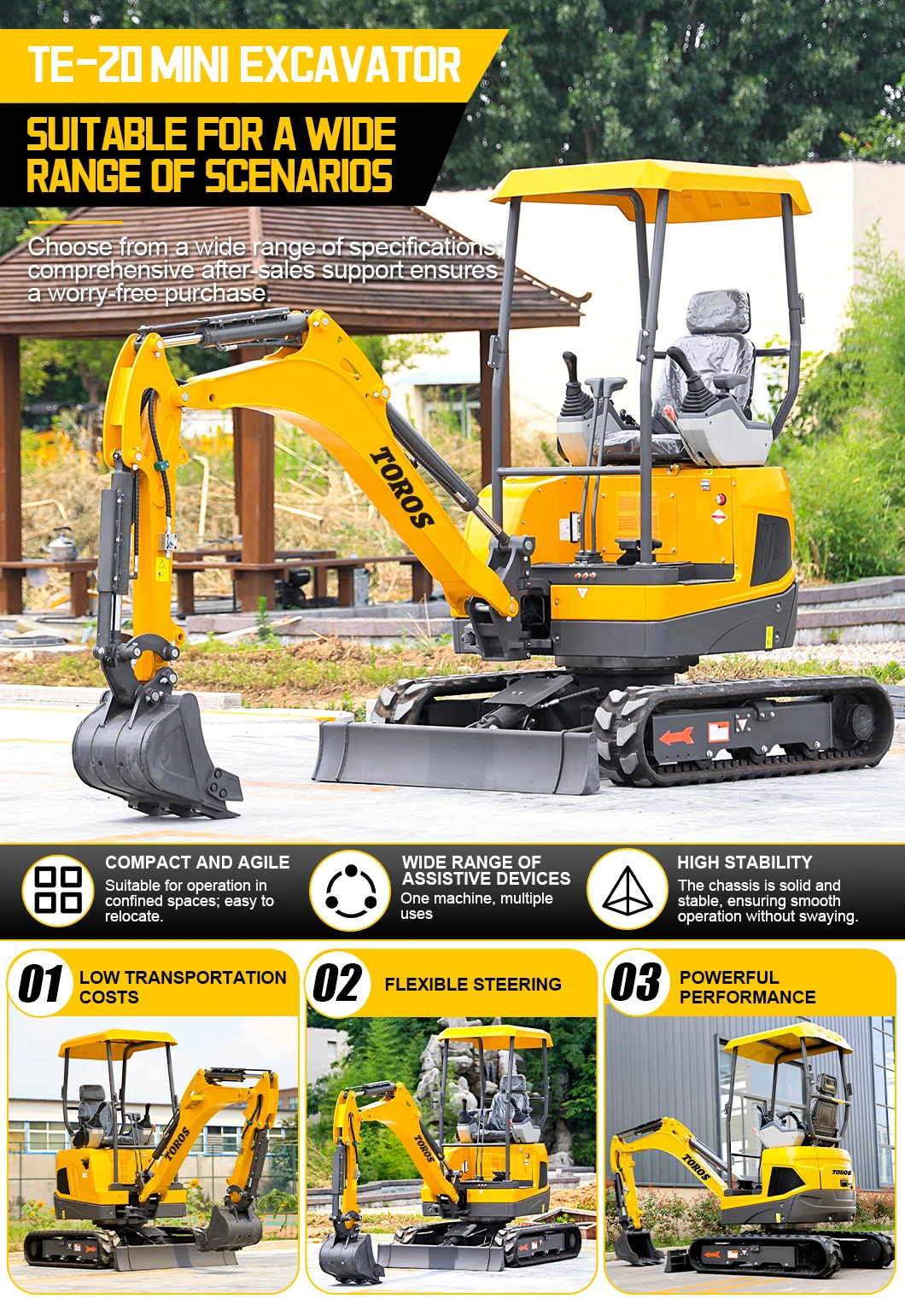 Fabrik-Großhandel: Mini-Bagger 3 Tonnen, Bestseller Mini-Raupenbagger, Kleiner Bagger, Maßgefertigt, CE-Zertifiziert, Preise für Mini-Bagger – Detail 6