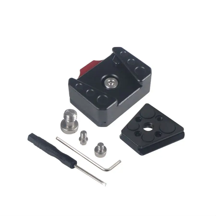 Quick Release Plate Stabilizer Mount Fast Insall Switch Tripod Adapter for Gopro Insta360 Osmo Action Pocket Stand Backpack Clip