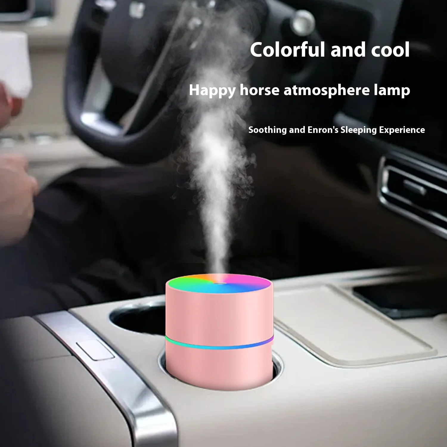 

New Mini Car Humidifier Colorful Car Decoration Aromatherapy Atomizer Household Humidifier Suitable for All Kinds of Cars