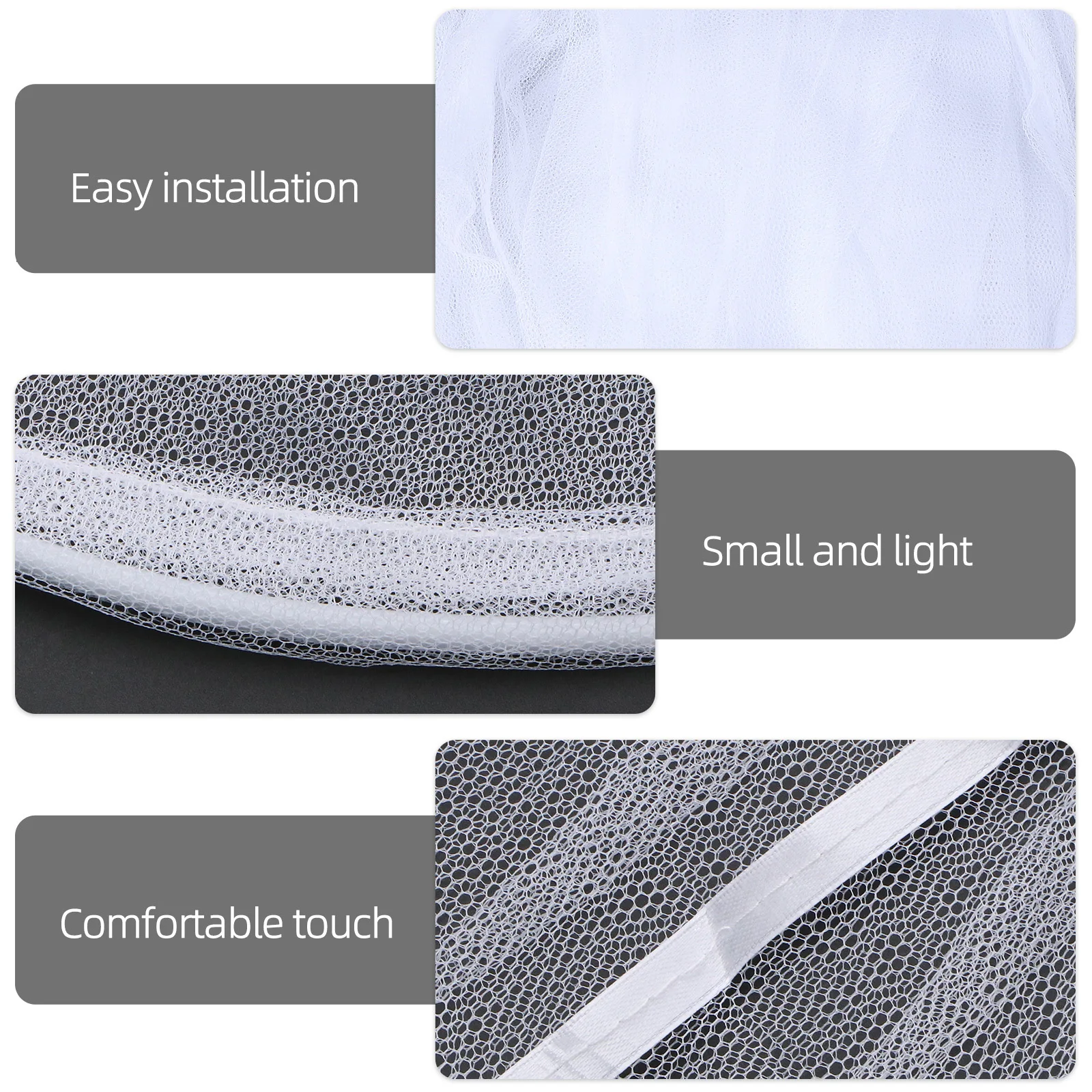 

Baby Mosquito Net Durable Toddler Bed Crib Canopy 150x80cm Mesh Cloth 25 Holes Easy Install Protection Elegance