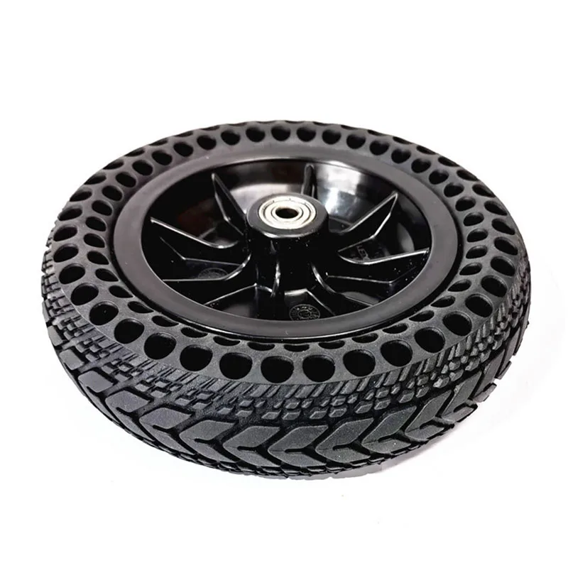 8X1 200x50 Solid Tire with Hub for Electric Scooter Wheelchair Non-Pneumatic Honeycomb Inner Diameter 8mm Wheel