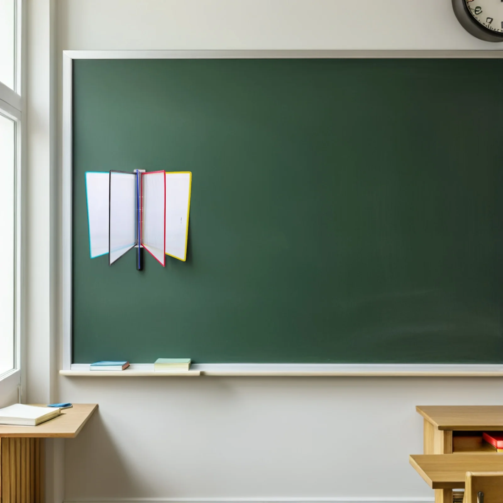 

5-Tier Wall Mounted File Holder A4 Document Organizer For Office Classroom Storage Rack Wall Display Folder