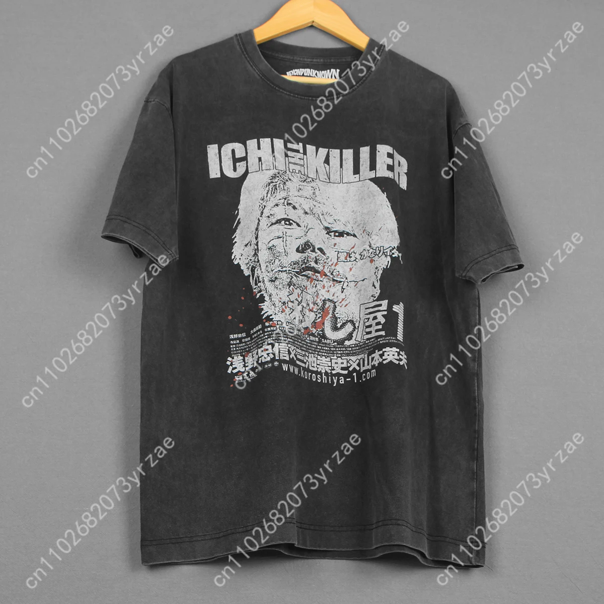Ichi The Killer rétro lavage T-shirt homme femme haute qualité Vintage T-shirt coton manches courtes mode T-shirt dessus respirants