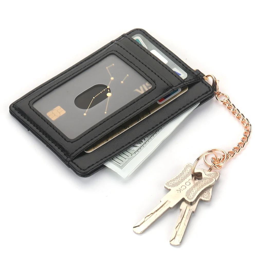 New Key Chain Card Wallet Slim ID Bank Purse Wallet Credit Card Organizer Portable Small Ultra-thin Short Coin Purse