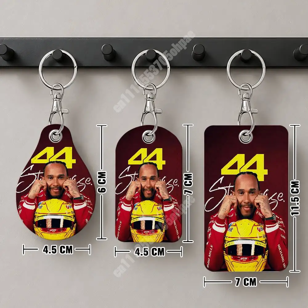 L-Lewis LH44 H-Hamilton-S Leather Keychain Card Holder for Airtag & Access Cards Modern Bus Pass