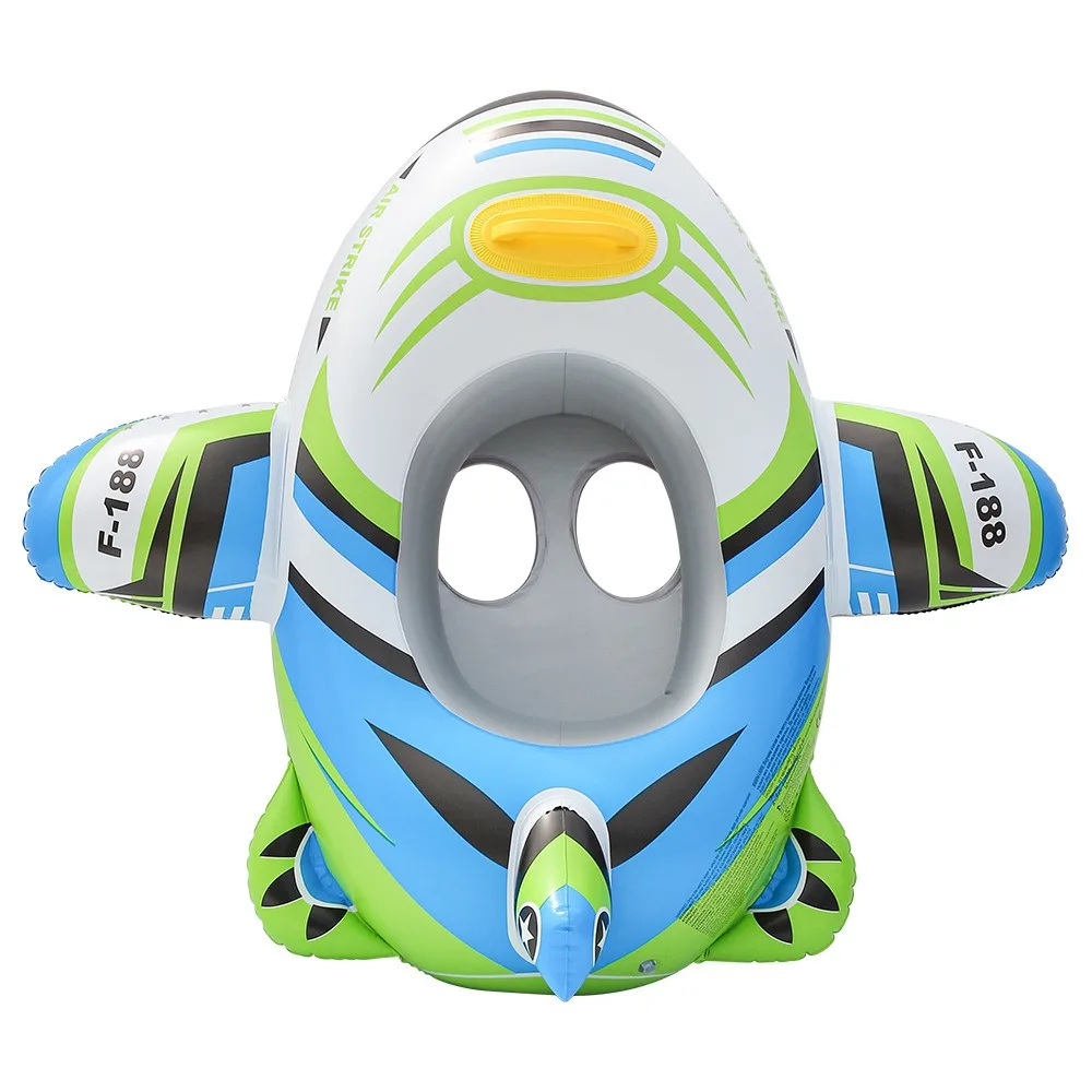 Aircraft Shape Baby Swim Ring Inflatable Circle Seat Swimming Circle Tube Design Fun Style Boat Children's Swimming Ring Toddler