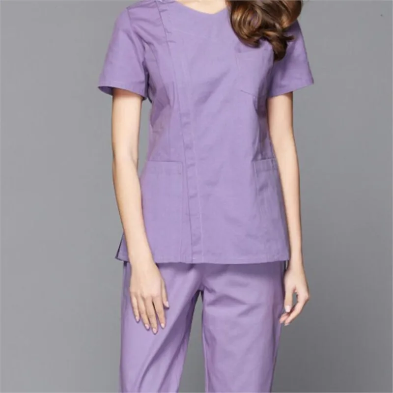 

Medical Split Nurse Uniform Operating Room Surgical gowns Short Sleeve Scrub sets Beauty Salon Dental Clinic Workwear Doctor Set