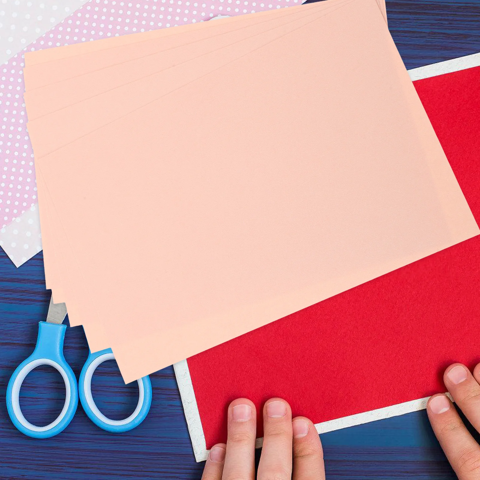 

100 Pcs DIY Greeting Card Color Paper for Crafts Materials Making Stock Colored