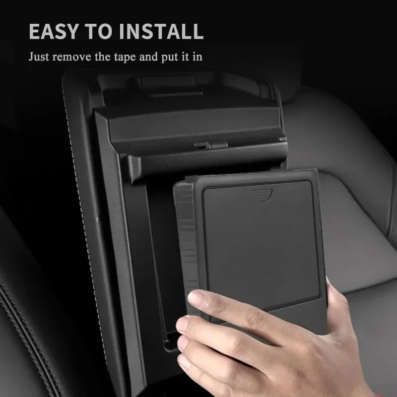 صندوق تخزين مخفي لمسند ذراع تسلا ، منظم وحدة التحكم المركزية ، مقصورة سرية ، إكسسوارات سيارة ، موديل 3 Y #3