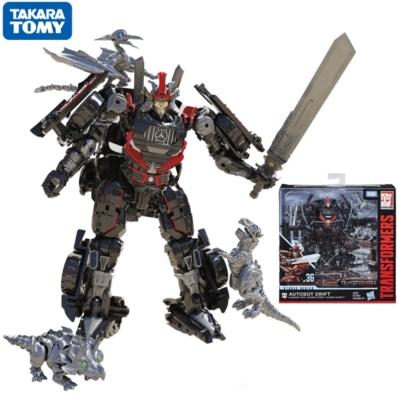 In stock Original Transformers US version SS-36 D Drift & Small Robot Dinosaur Set Anime Character Model Toy Gift Collection