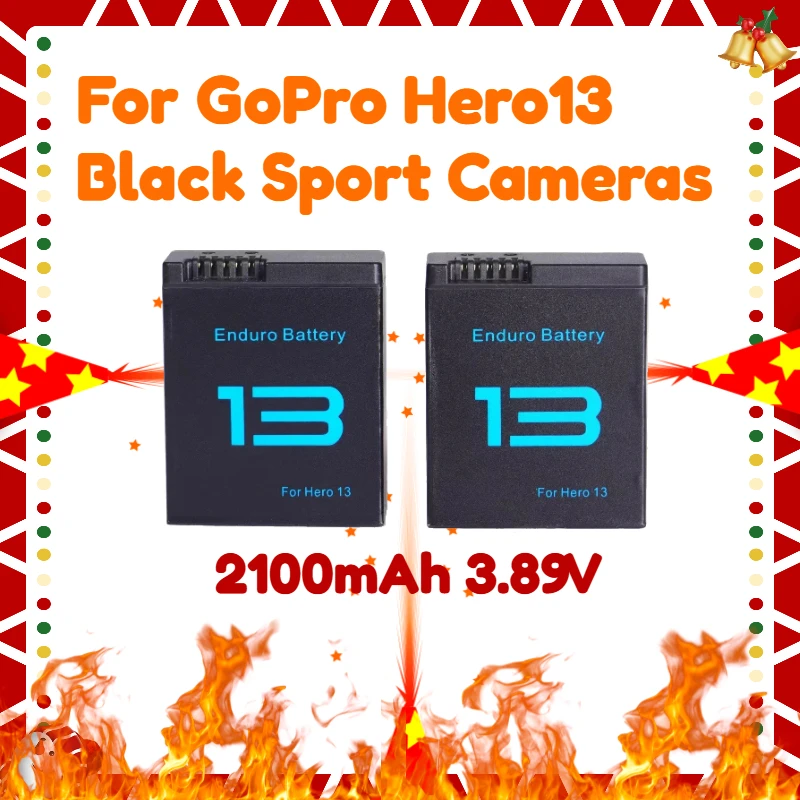

2100mAh 3.89V Camera Battery For GoPro Hero13 Black Sport Cameras Battery Accessories & Parts