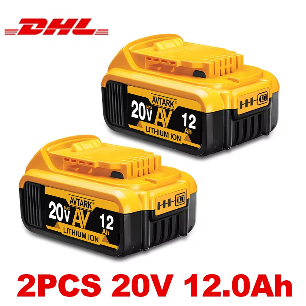 

Аккумулятор DHL 20V 12.0Ah, литий-ионный, перезаряжаемый, может заменить аккумуляторы Dewalt 18/20V, подходит для инструментов Dewalt DCF850, DCD796, DCF922.