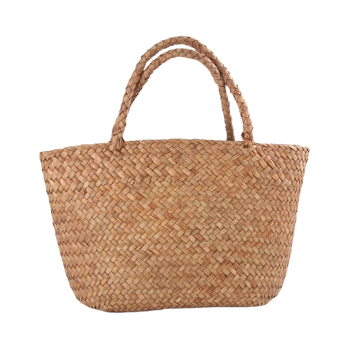 High-end Casual Straw Bag Natural Wicker Tote Bags Women Braided Handbag For Garden Handmade Mini Woven Rattan Bags