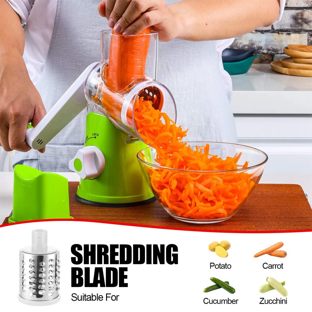 Manual Rotary Cheese Grater for Vegetable Cutter Potato Slicer Mandoline Multifunctional Vegetable Chopper Kitchen Accessories