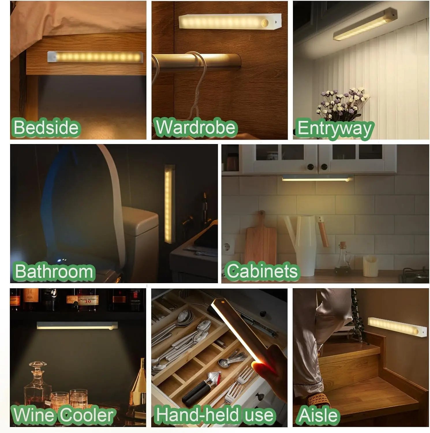 Xiaomi Night Light With Motion Sensor Rechargeable Strip Lights Wireless Led Kitchen Cabinet Lamp Bedside Table Decor Bedroom