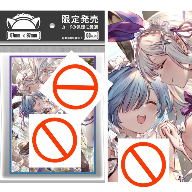 

Набор из 60 шт. защитных чехлов для игровых карт Re:Zero - Жизнь в другом мире с нуля, Рем, Эмилия, 67*92 мм