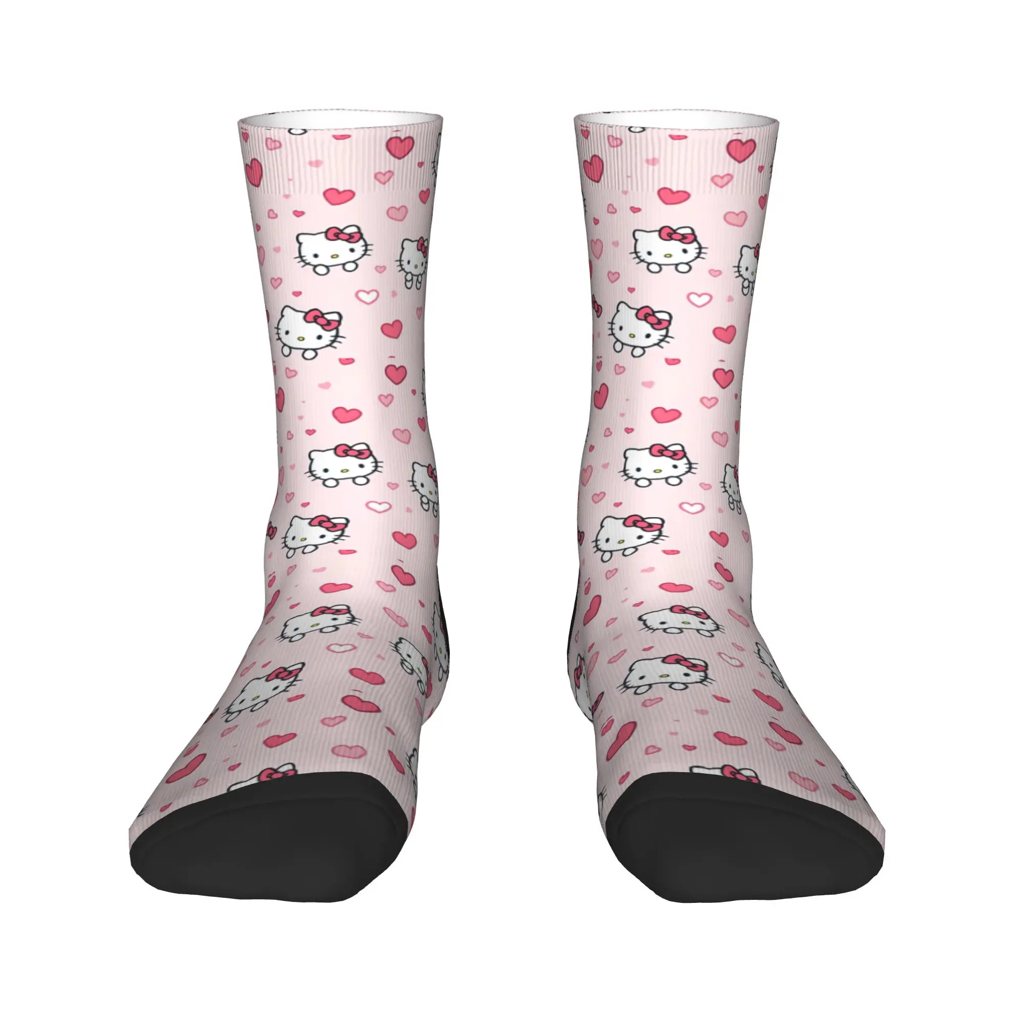 Skarpetki Hellos Kittys, codzienne podkolanówki męskie, miękkie skarpetki do wspinaczki, jesienny wzór, skarpetki antybakteryjne.